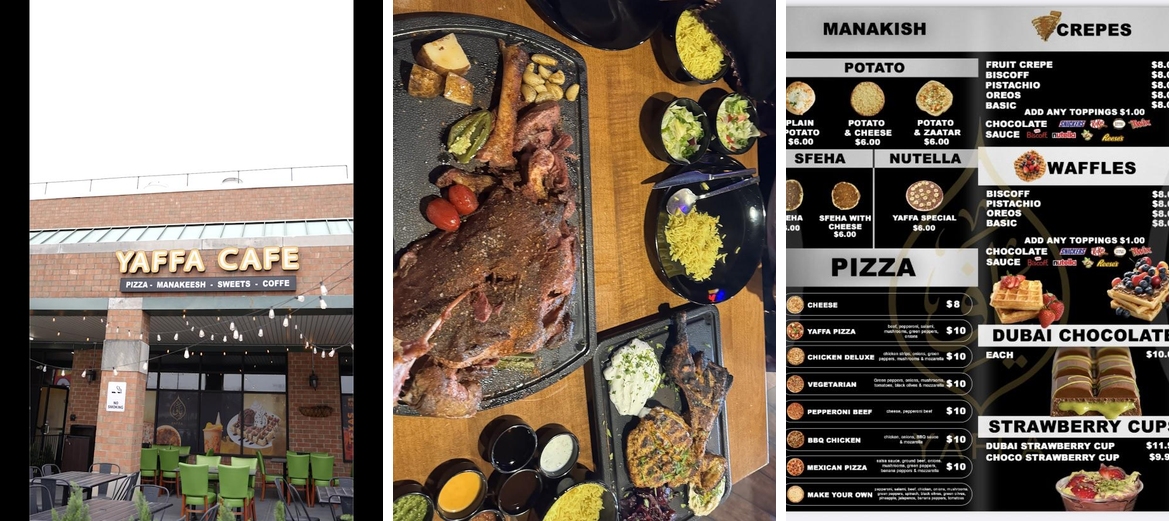 Yaffa Cafe Menu